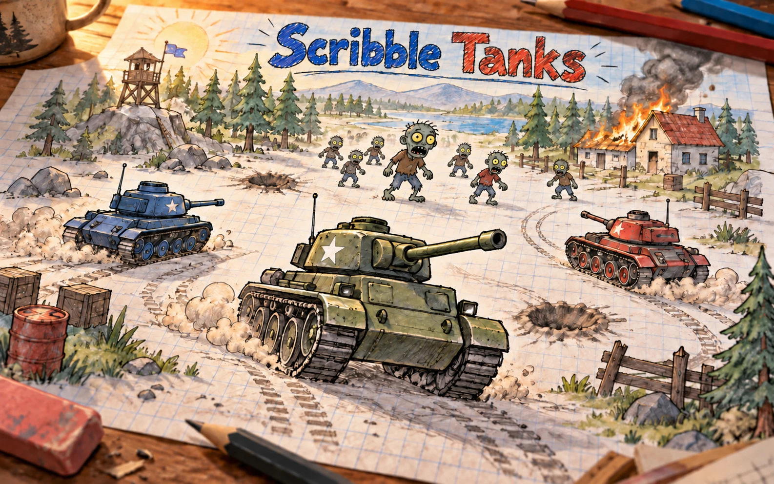 Scribble Tanks: Mein eigenes Spiel für kurze Gaming-Pausen auf macOS